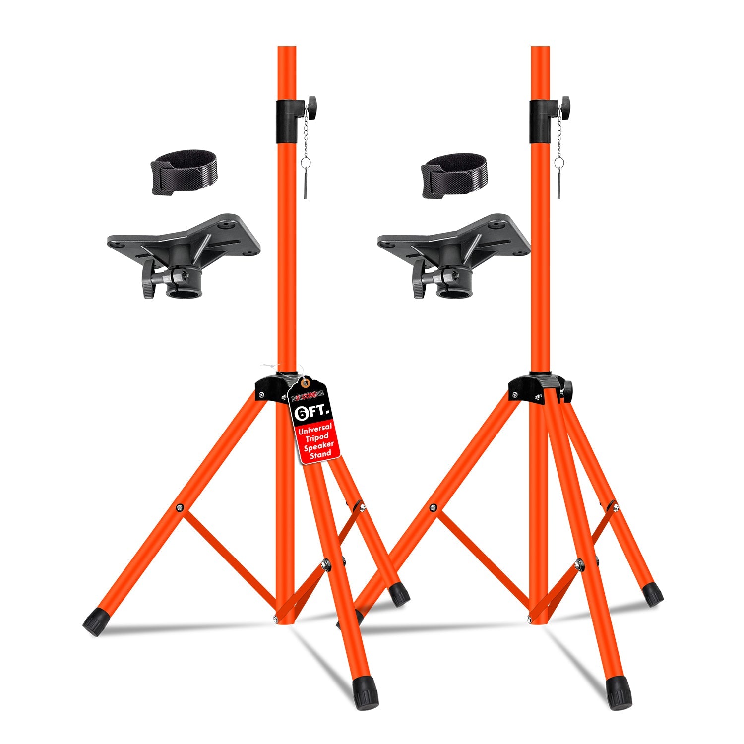5Core Speaker Stand Tripod 2Pcs Tall Adjustable 72 Inch DJ Studio Monitor Stands Pole Mount-0